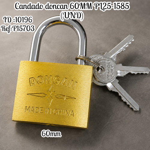Candado doncan 60MM PL25-1585 (UND)