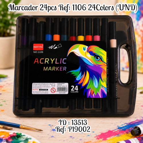 Marcador 24pcs Ref: 1106 24Colors (UND)