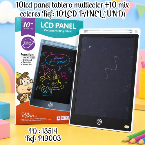 10lcd panel tablero multicolor #10 mix colores Ref: 10LCD PANEL (UND)