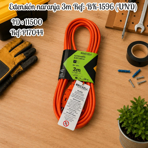 Extensión naranja 3m Ref: BK-1596 (UND)
