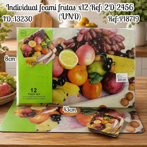 Individual foami frutas x12 Ref: 2D-2456 (UND)