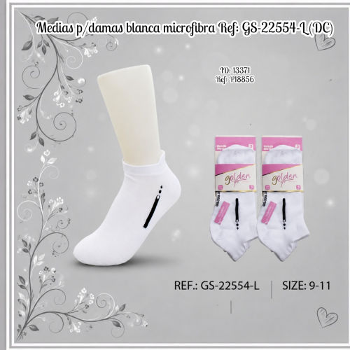 Medias p/damas blanca  microfibra Ref: GS-22554-L (DC)