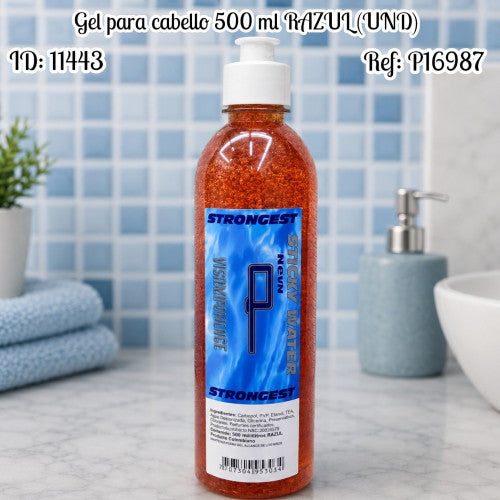 Gel para cabello 500 ml RAZUL (UND)