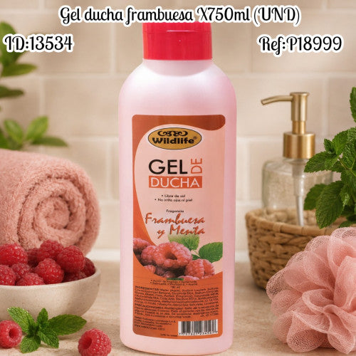 Gel ducha frambuesa X750ml (UND)