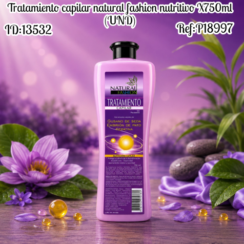 Shampoo para todo tipo de cabello natural fashion nutritivo x750ML (UND)