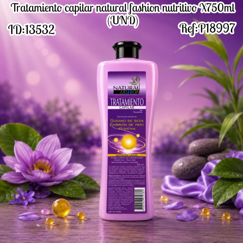Tratamiento capilar natural fashion nutritivo X750ml (UND)