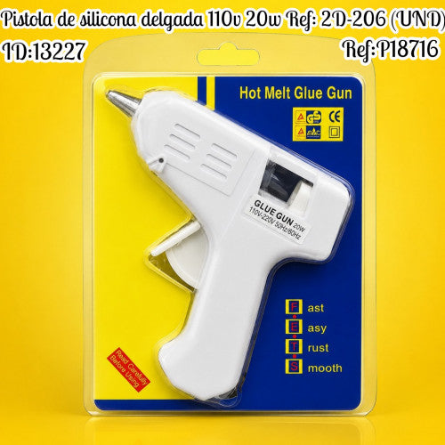 Pistola de silicona delgada 110v 20w Ref: 2D-206 (UND)
