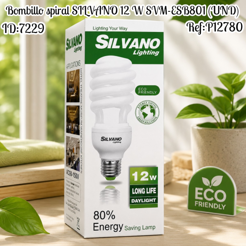 Bombillo spiral SILVANO 12 W SVM-ESB801 (UND)