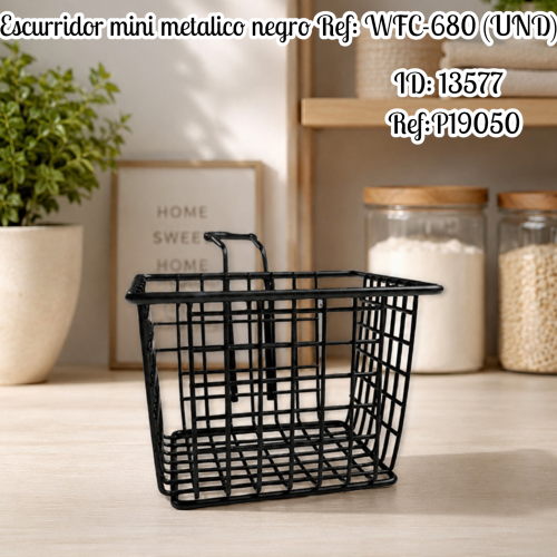 Escurridor mini metalico negro Ref: WFC-680 (UND)
