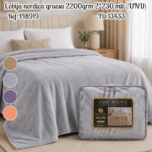 Cobija nordica gruesa 2200grm 2*230 mtr (UND)