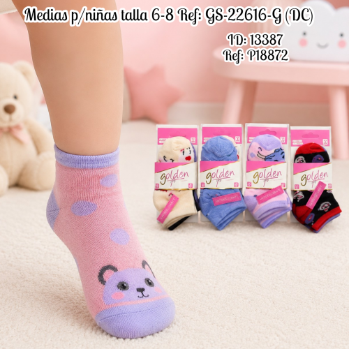 Medias p/niñas talla 6-8 Ref: GS-22616-G (DC)