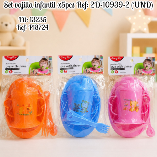 Set vajilla infantil x5pcs Ref: 2D-10939-2 (UND)