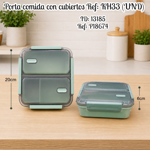Porta comida con cubiertos Ref: KH33 (UND)