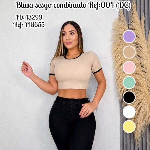 Blusa sesgo combinado Ref:004 (DC)