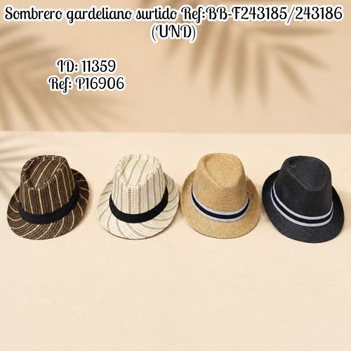 Sombrero gardeliano rayas Ref:BB-F243185 (UND)
