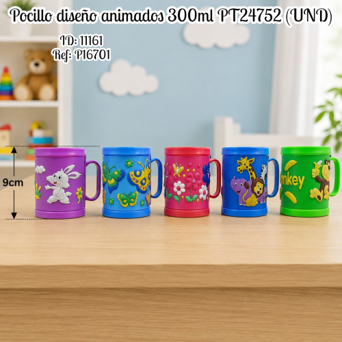 Pocillo diseño animados 300ml PT24752 (UND)