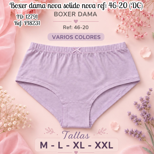 Boxer dama nova solido nova ref: 46-20 (DC)