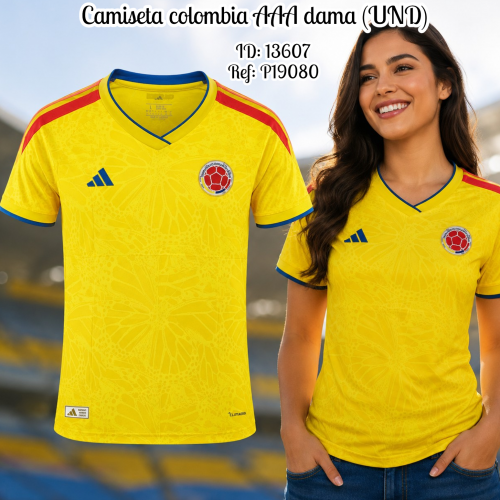 Camiseta colombia AAA dama (UND)