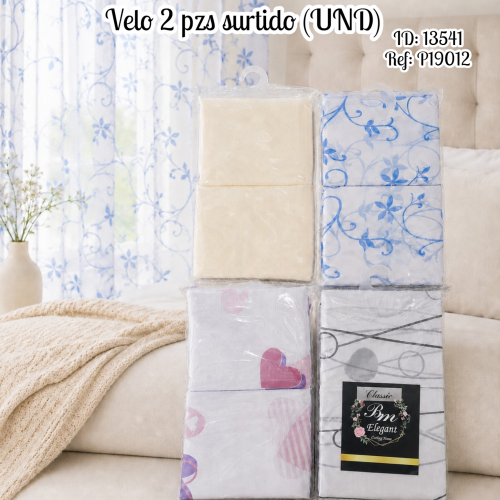 Velo 2 pzs surtido (UND)
