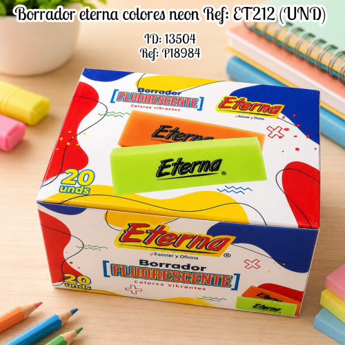 Borrador eterna colores neon Ref: ET212 (UND)