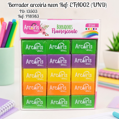 Borrador arcoiris neon Ref: ETA002 (UND)