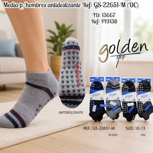Media p/hombres antideslizante Ref: GS-22651-M (DC)
