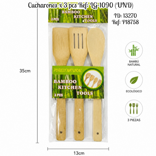 Cucharones x 3 pcs Ref: LG-1090 (UND)