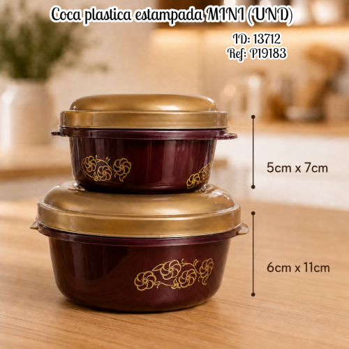 Coca plastica estampada MINI (UND)
