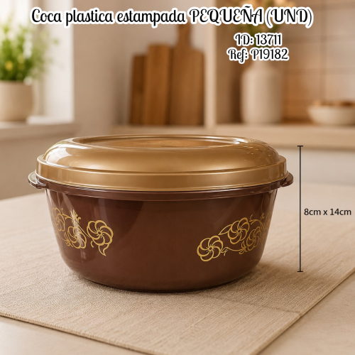 Coca plastica estampada PEQUEÑA (UND)