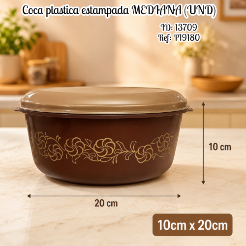 Coca plastica estampada MEDIANA (UND)