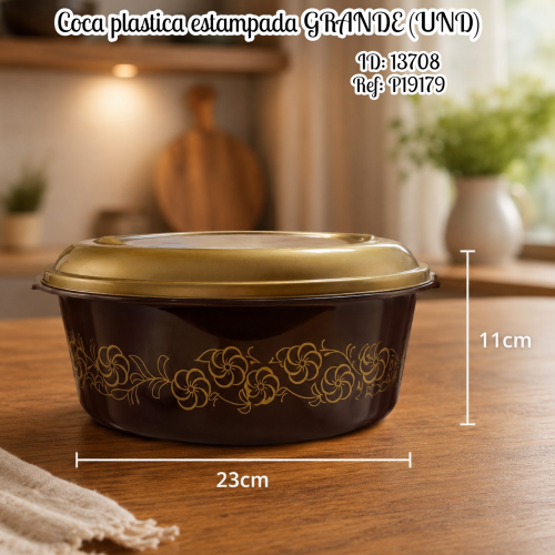 Coca plastica estampada GRANDE (UND)