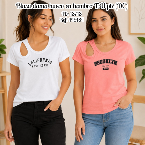 Blusa dama hueco en hombro T:U ptx (DC)
