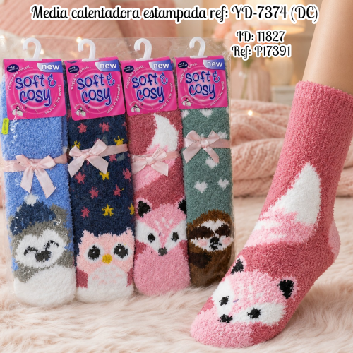 Media calentadora estampada ref: YD-7374 (DC)