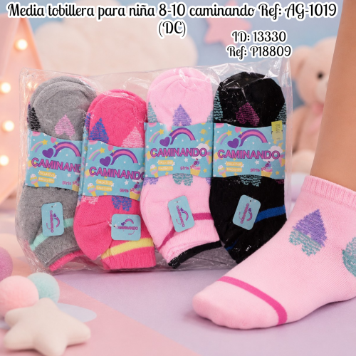Media tobillera para niña 8-10 caminando Ref: AG-1019 (DC)