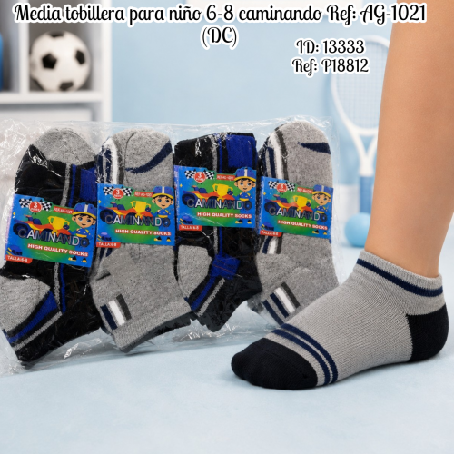 Media tobillera para niño 6-8 caminando Ref: AG-1021 (DC)