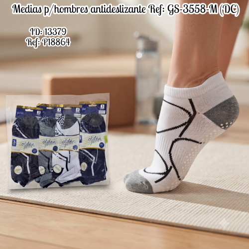 Medias p/hombres antideslizante Ref: GS-3558-M (DC)
