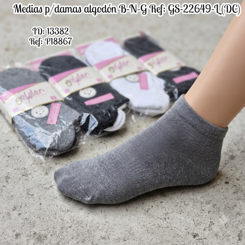 Medias p/damas algodón B-N-G Ref: GS-22649-L (DC)