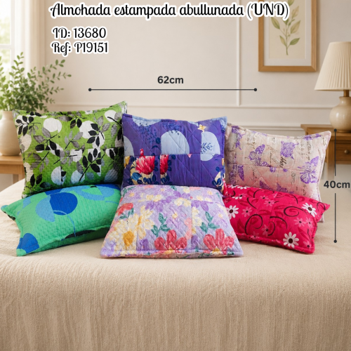 Almohada estampada abullunada (UND)