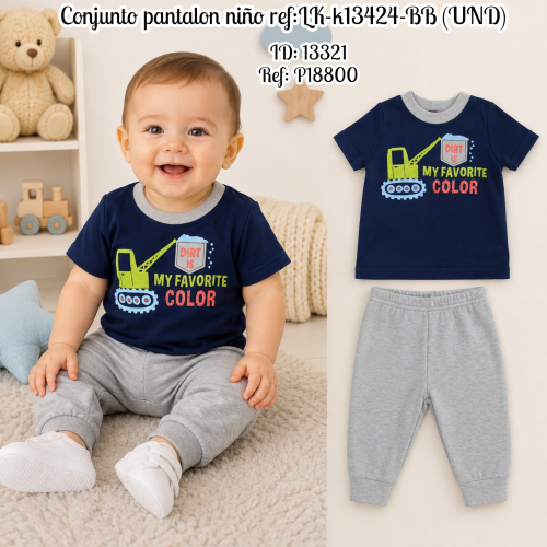 Conjunto pantalon niño ref:LK-k13424-BB (UND)