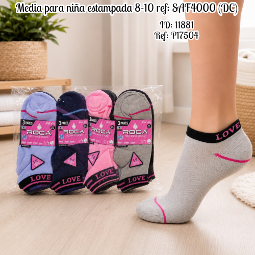 Media para niña estampada 8-10 ref: SAF4000 (DC)