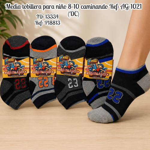 Media tobillera para niño 8-10 caminando Ref: AG-1021 (DC)