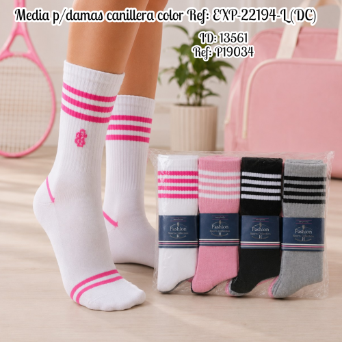 Media p/damas canillera color Ref: EXP-22194-L (UND)
