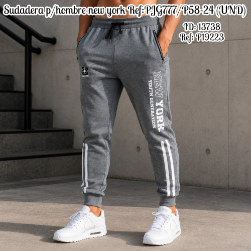 Sudadera p/hombre new york  Ref:PJG777/P58-24 (UND)