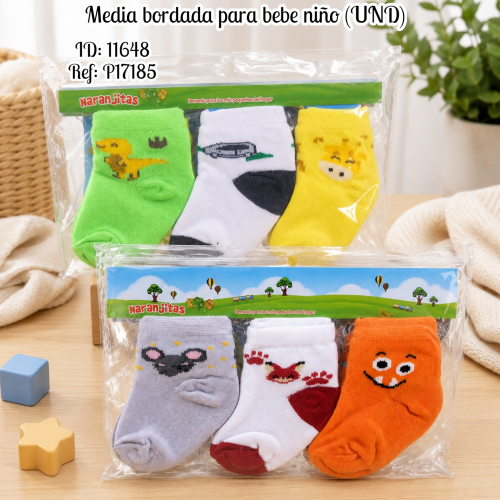 Media bordada para bebe niño (UND)