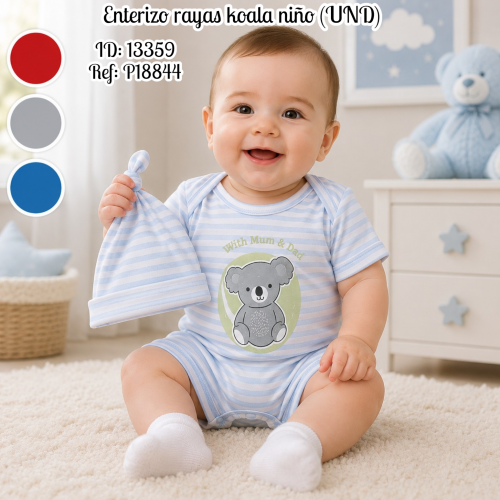 Enterizo rayas koala niño (UND)