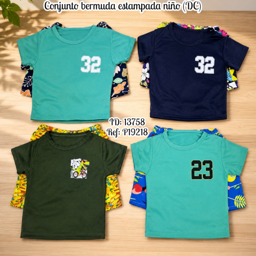 Conjunto  bermuda estampada niño (DC)