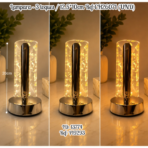Lampara - 3 toques / 12.5*10cm Ref:CH26071 (UND)