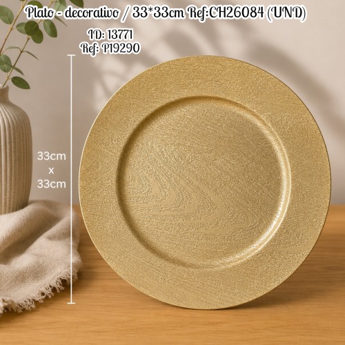 Plato - decorativo / 33*33cm Ref:CH26084 (UND)