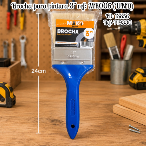 Brocha para pintura 3" ref: MK005 (UND)