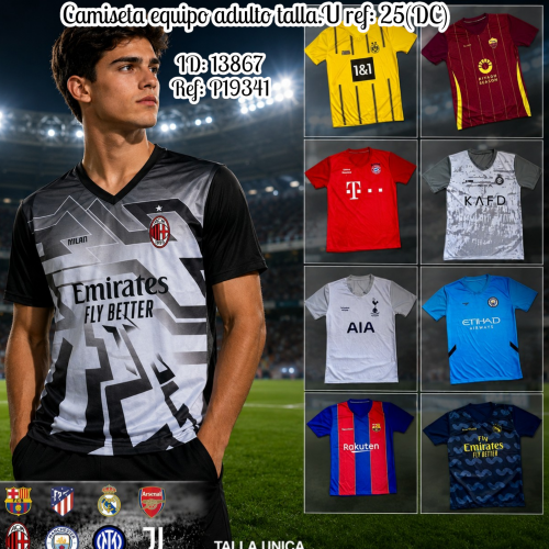 Camiseta equipo adulto talla.U ref: 25(DC)